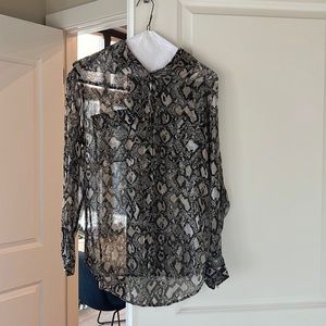 Equipment snakeskin blouse